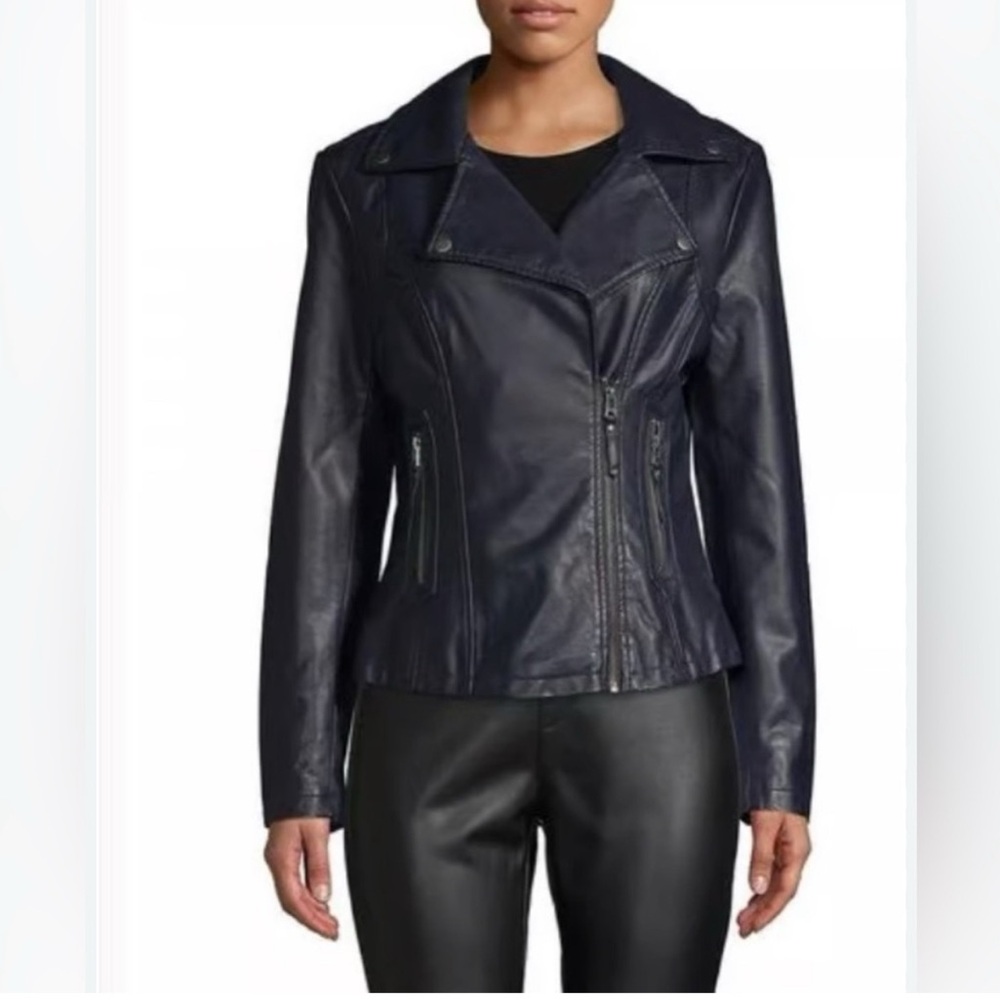 Max Studio black faux Leather Jacket